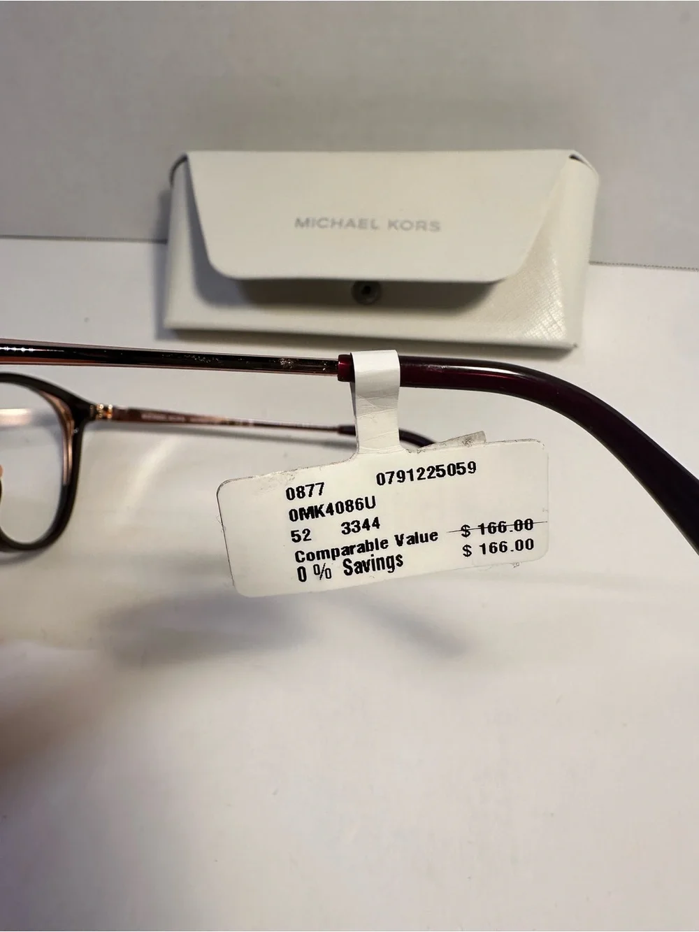 Michael Kors Women's Tortoiseshell Cat-Eye Optical Glasses - Burgundy&Rose gold